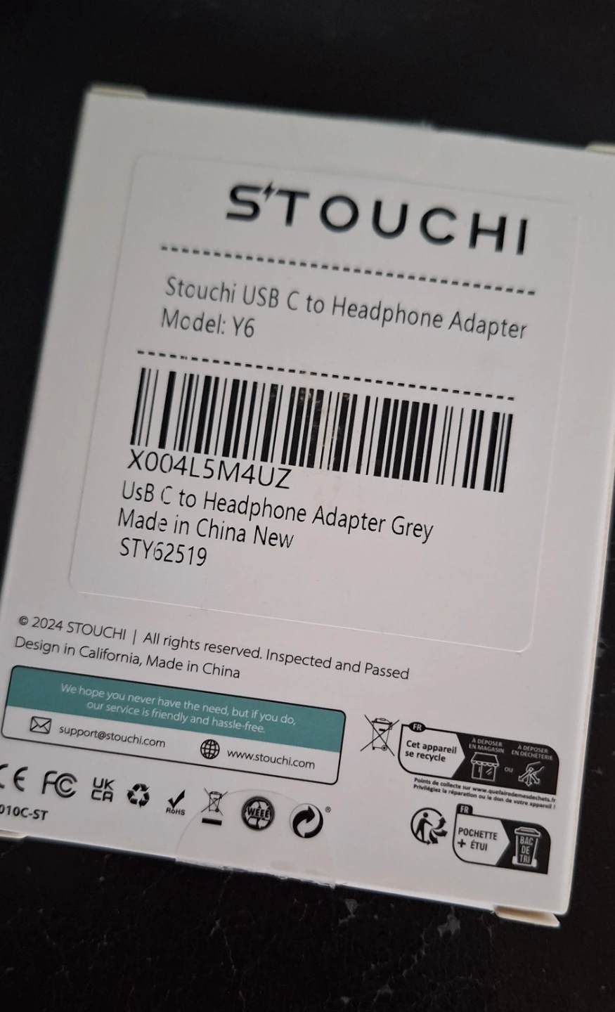 Stouchi USB C to Headphone Adapter - Grey - photo 2