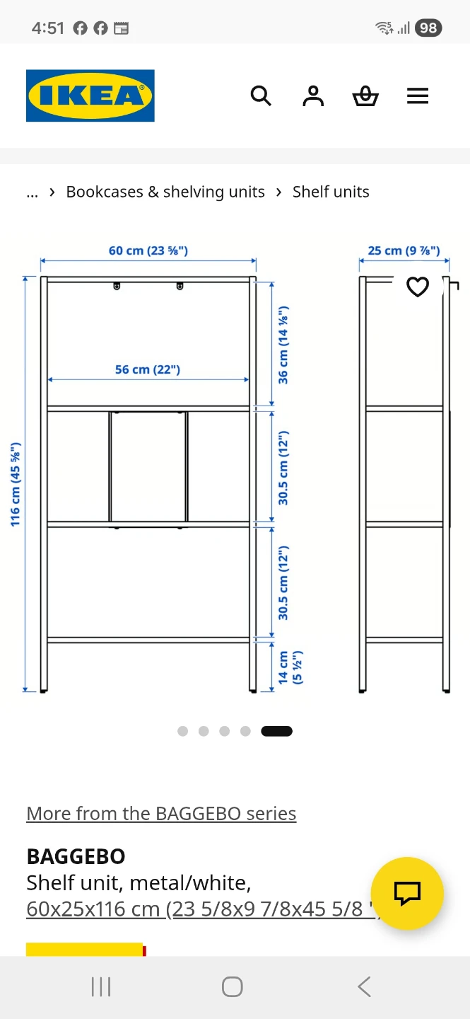 IKEA BAGGEBO Shelf Unit - White - photo 3