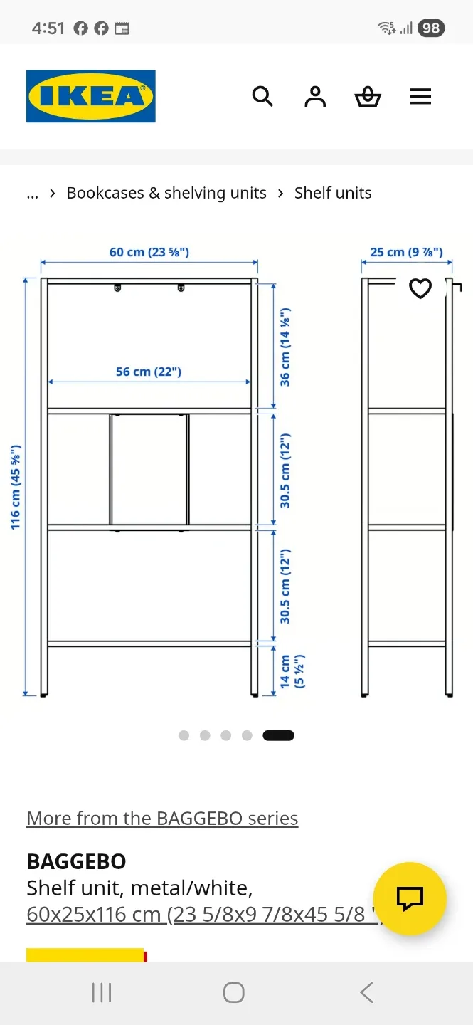 IKEA BAGGEBO Shelf Unit - White - photo 3
