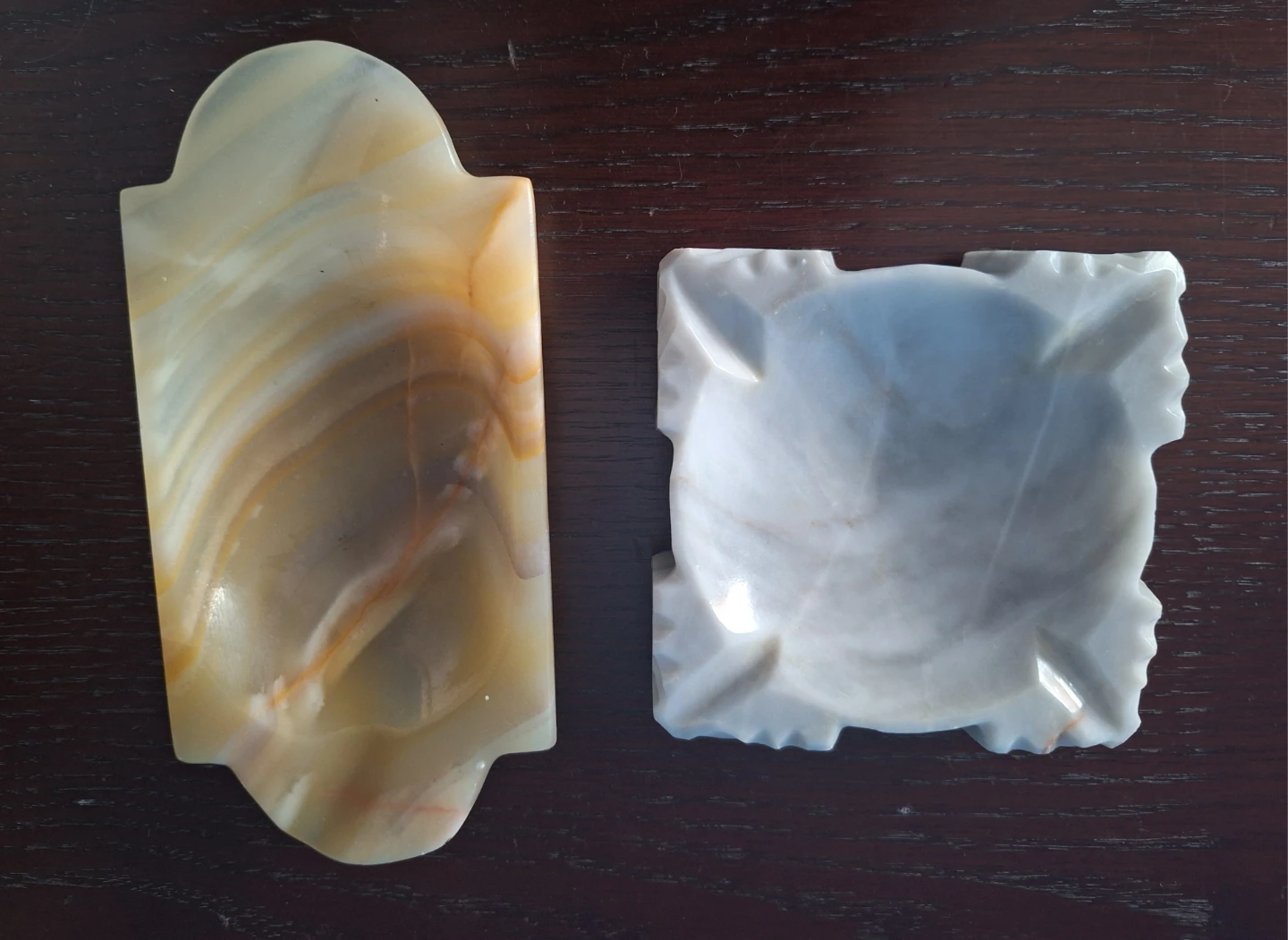 Assorted Ashtrays: Onyx, Marble, Ceramic, and Glass - photo 2