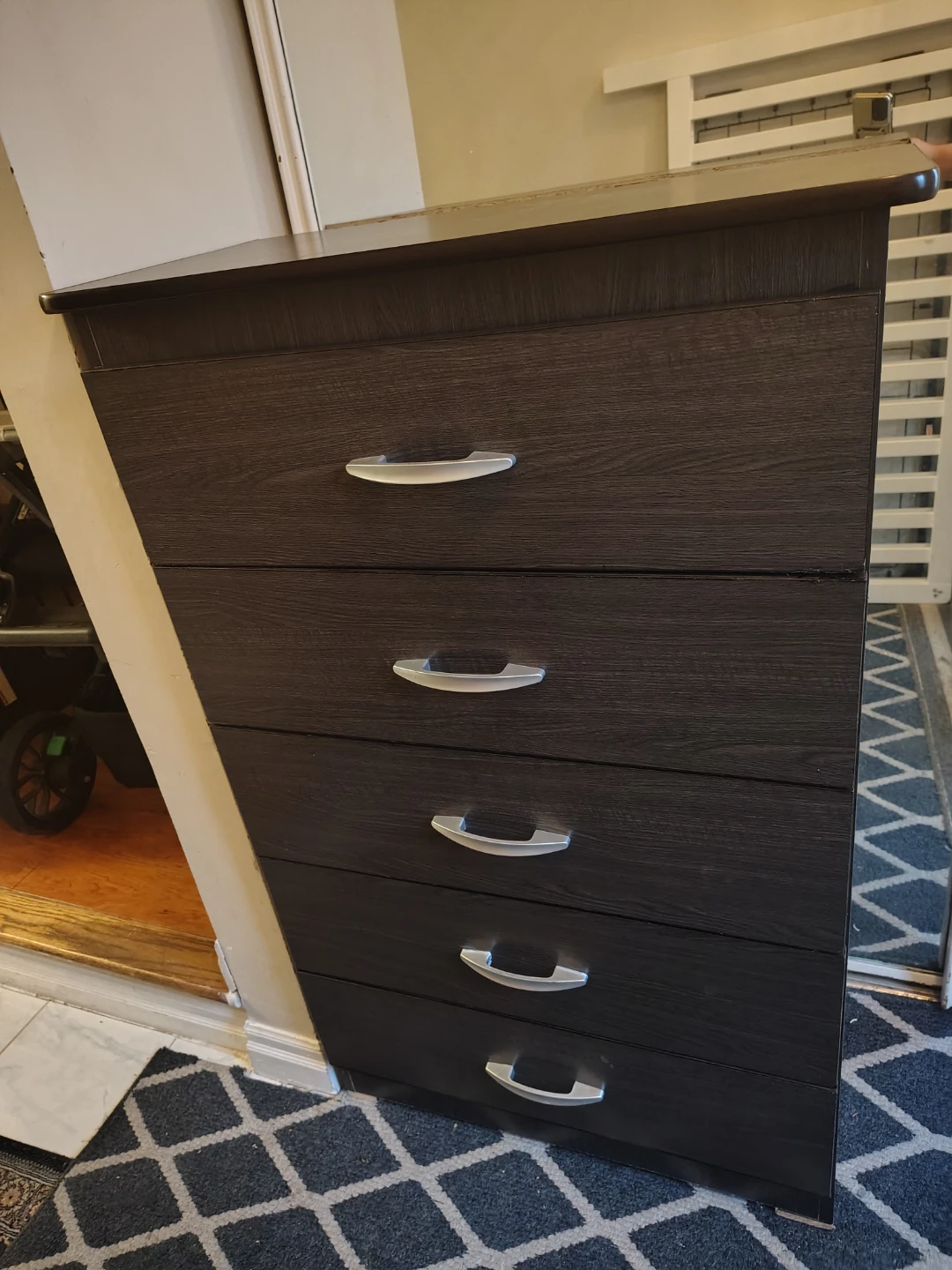 Dark Brown 5-Drawer Dresser