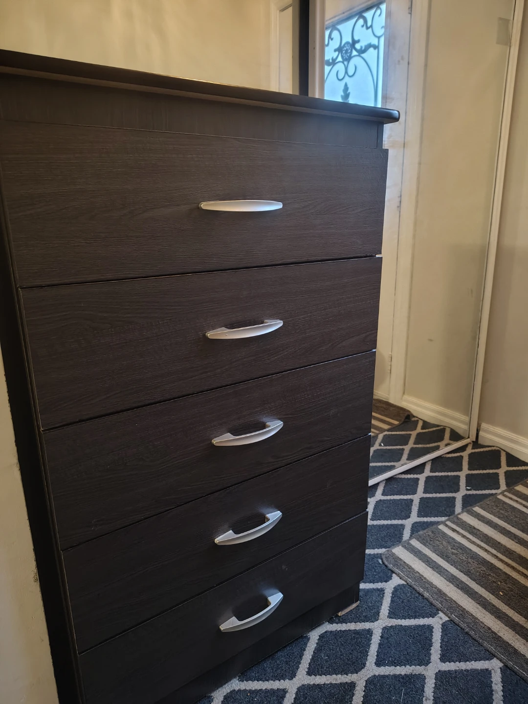 Dark Brown 5-Drawer Dresser - photo 2