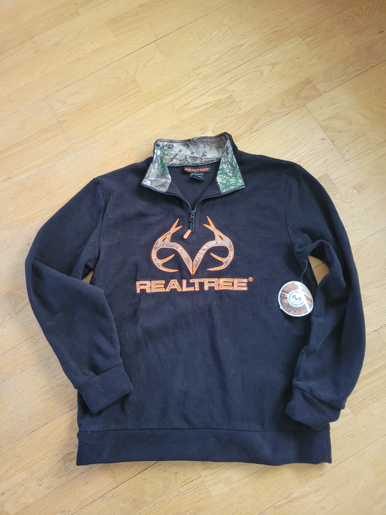 RealTree Black Fleece 1/4 Zip Pullover