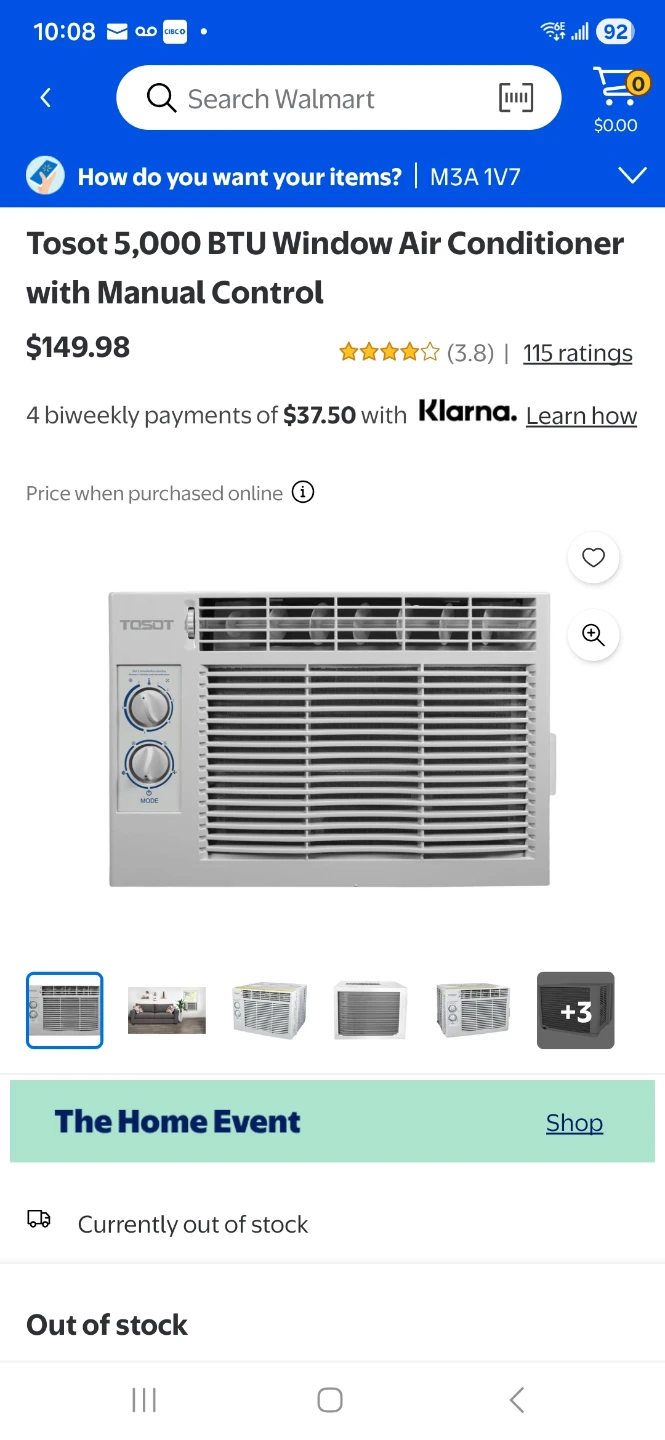 Tosot 5,000 BTU Window Air Conditioner