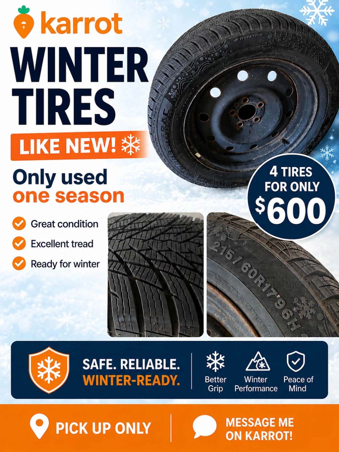 4 Winter Tire - 215/60R17