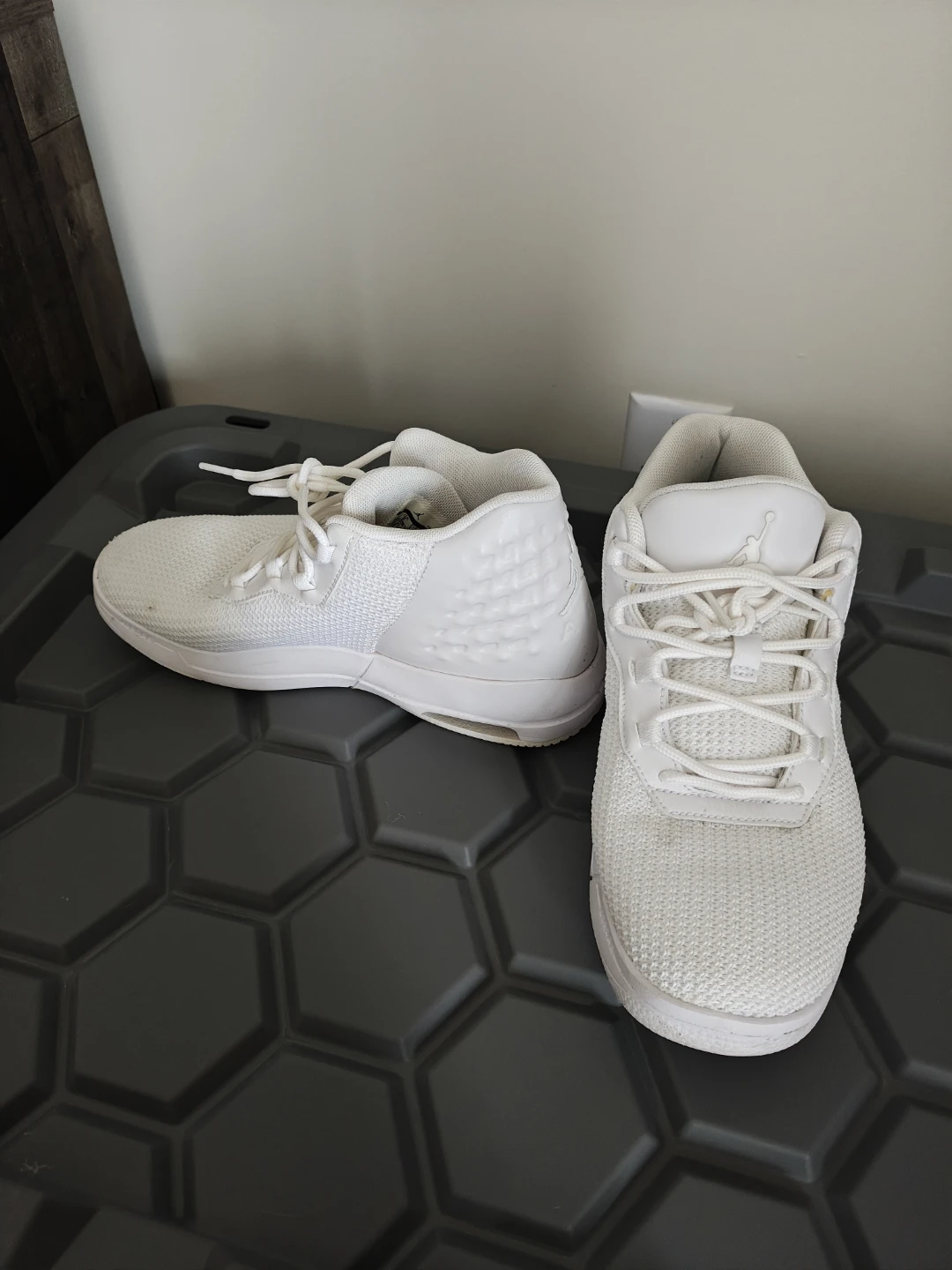 Jordan Air White Sneakers Youth Size 5.5Y - photo 2