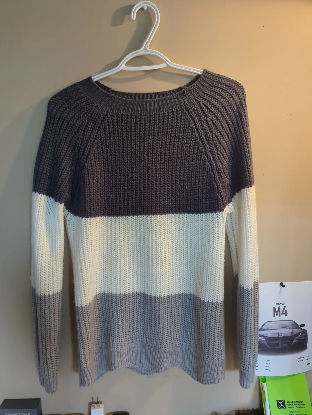 Suzy Shier Striped Knit Sweater