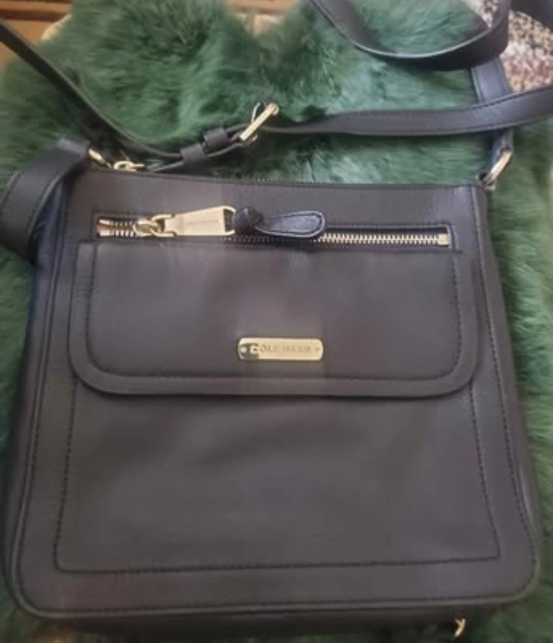 COLE HAAN BECKETT II LEATHER BLACK CROSSBODY BAG - photo 3