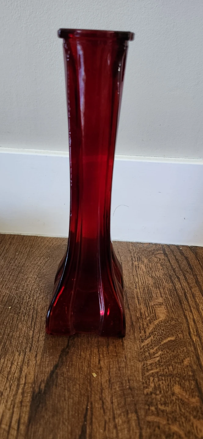 Ruby Red Glass Bud Vase - photo 2