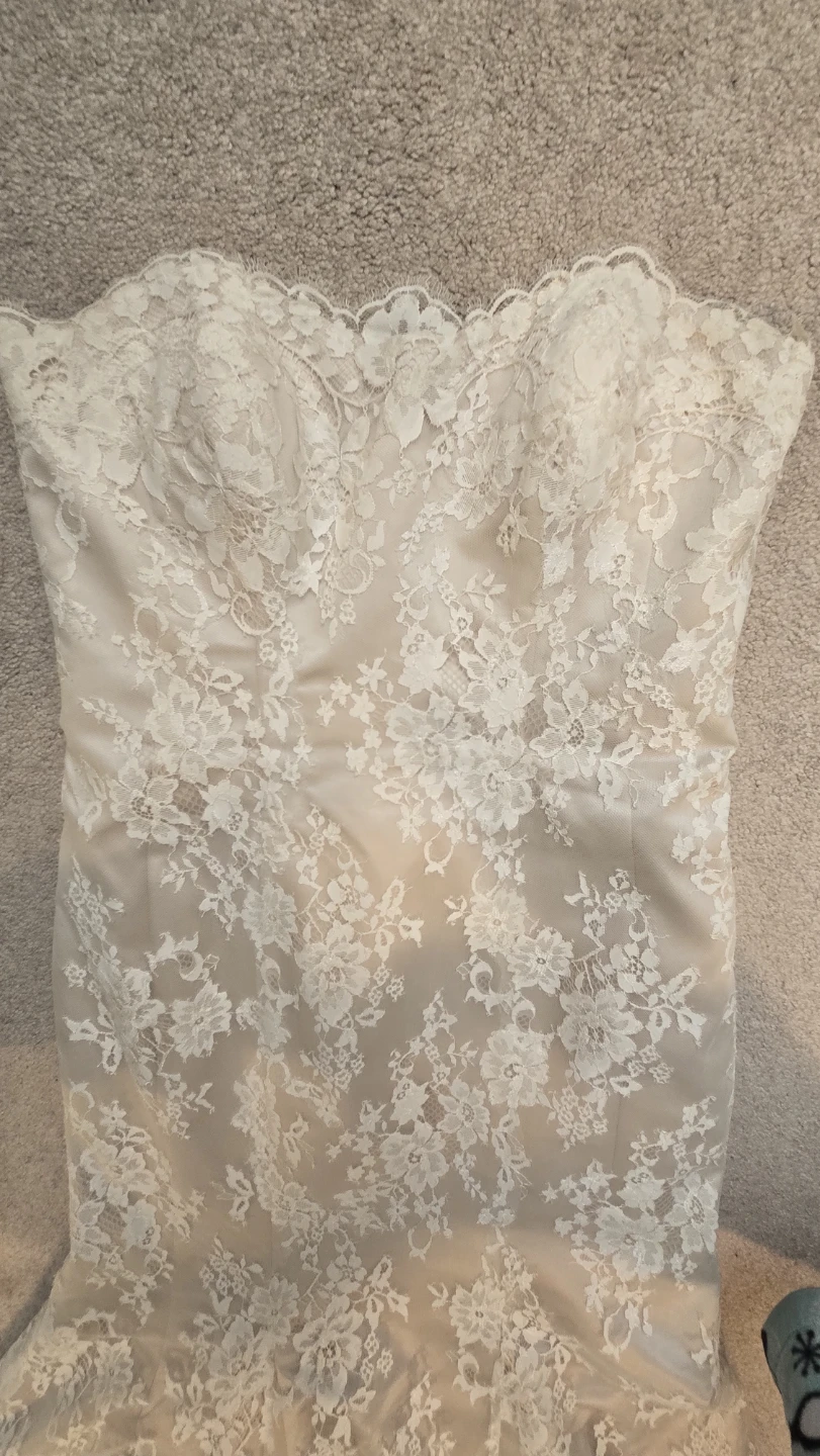 Strapless Lace Wedding Dress - photo 5