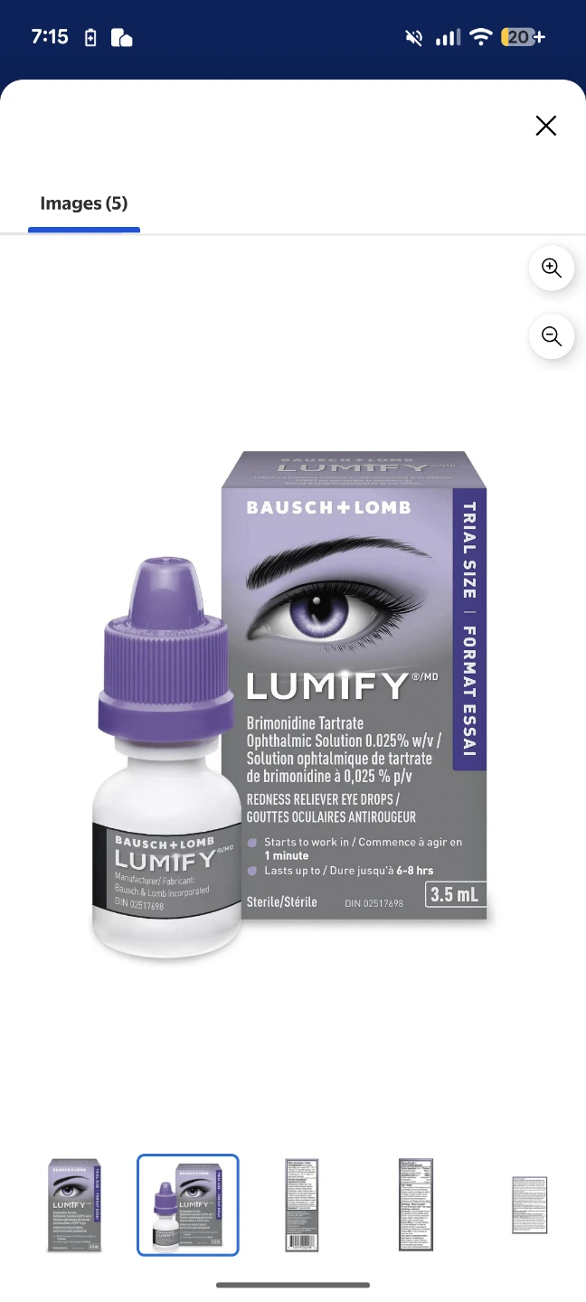 Bausch + Lomb Lumify Redness Reliever Eye Drops - 3.5 mL