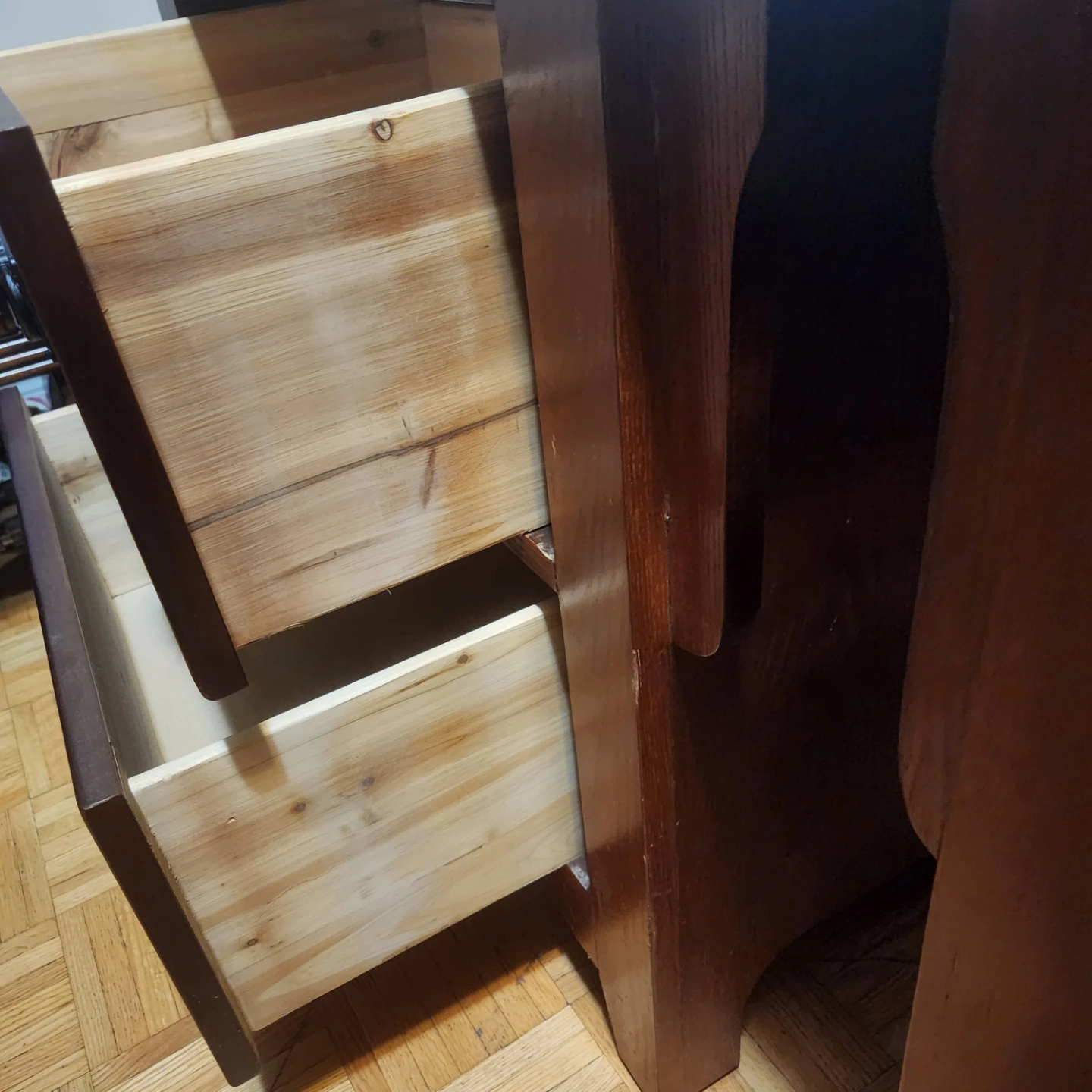 Wooden Nightstands with 2 Drawers - photo 4