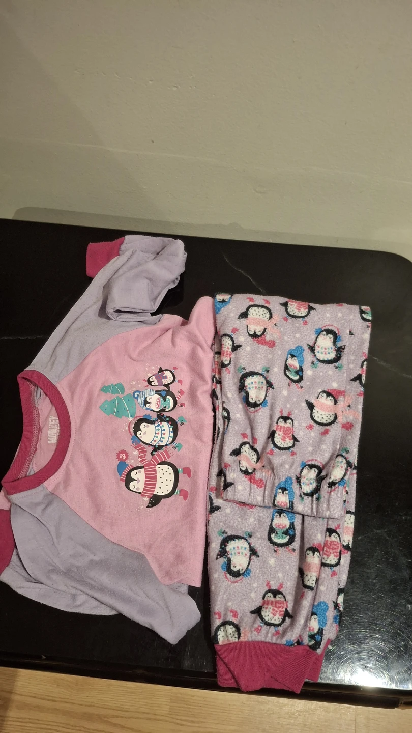 5-6 years Girls Penguin Pajama Set