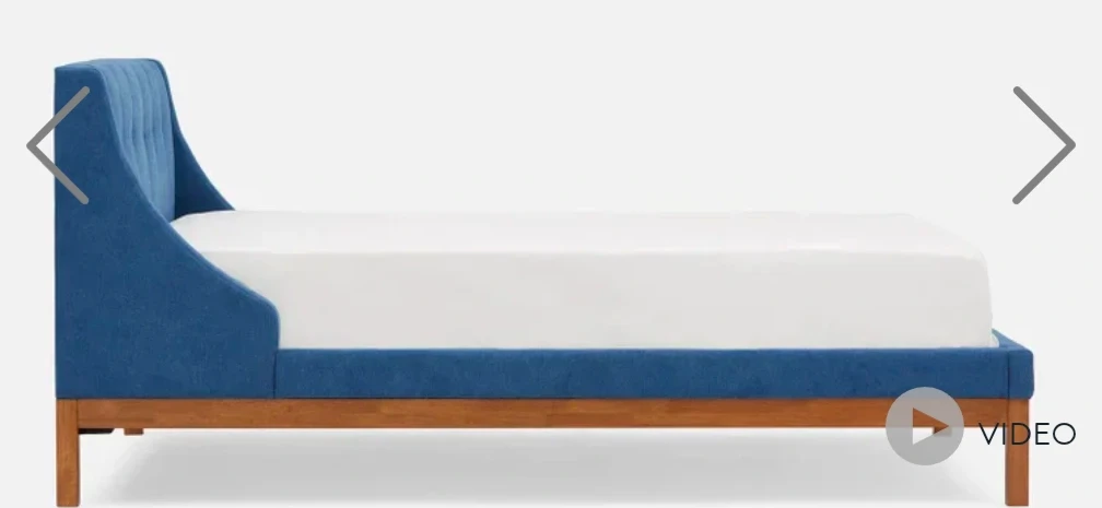 Queen Size Blue Upholstered Bed Frame - Moving out sale - photo 3