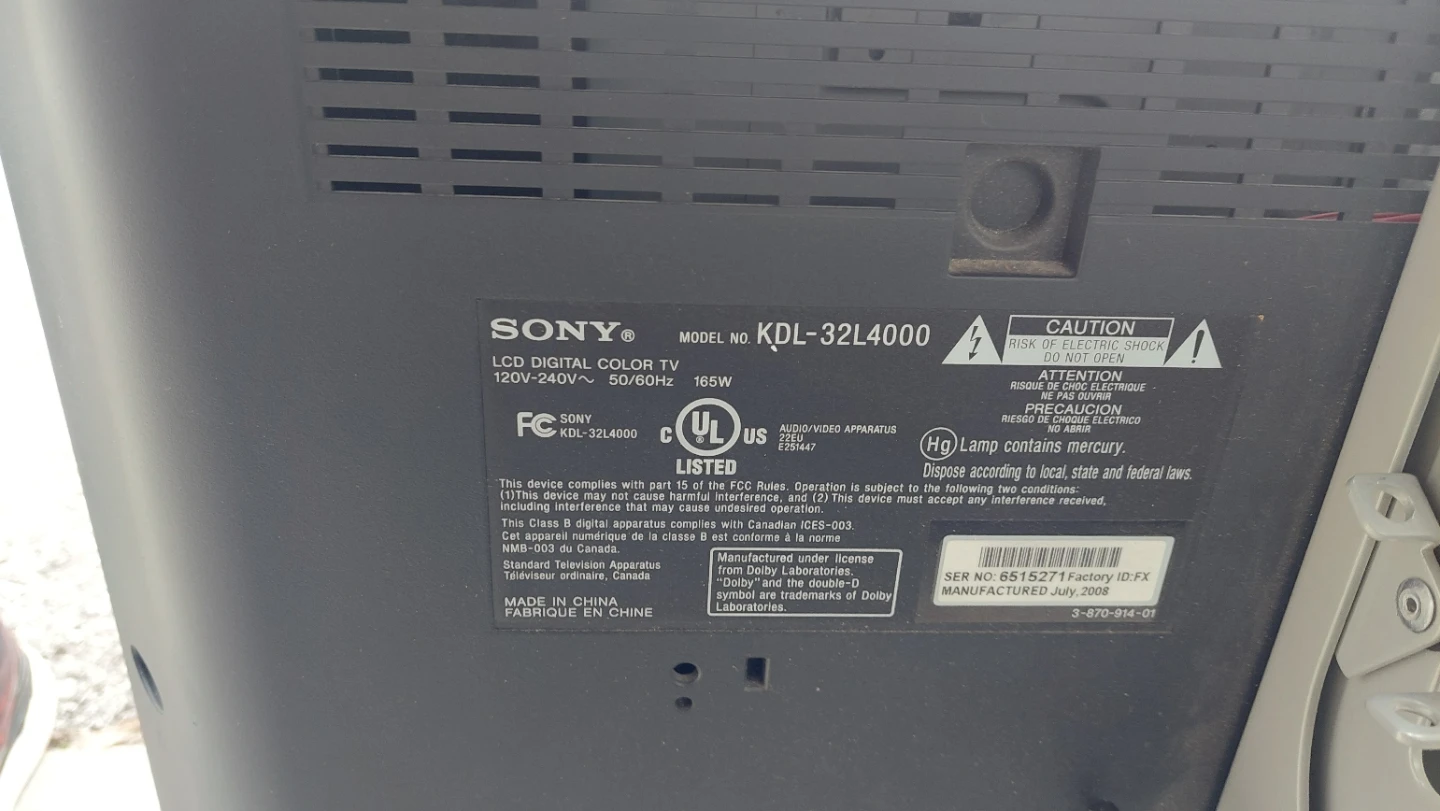 Sony Bravia KDL-32L4000 LCD Digital Colour TV - photo 2