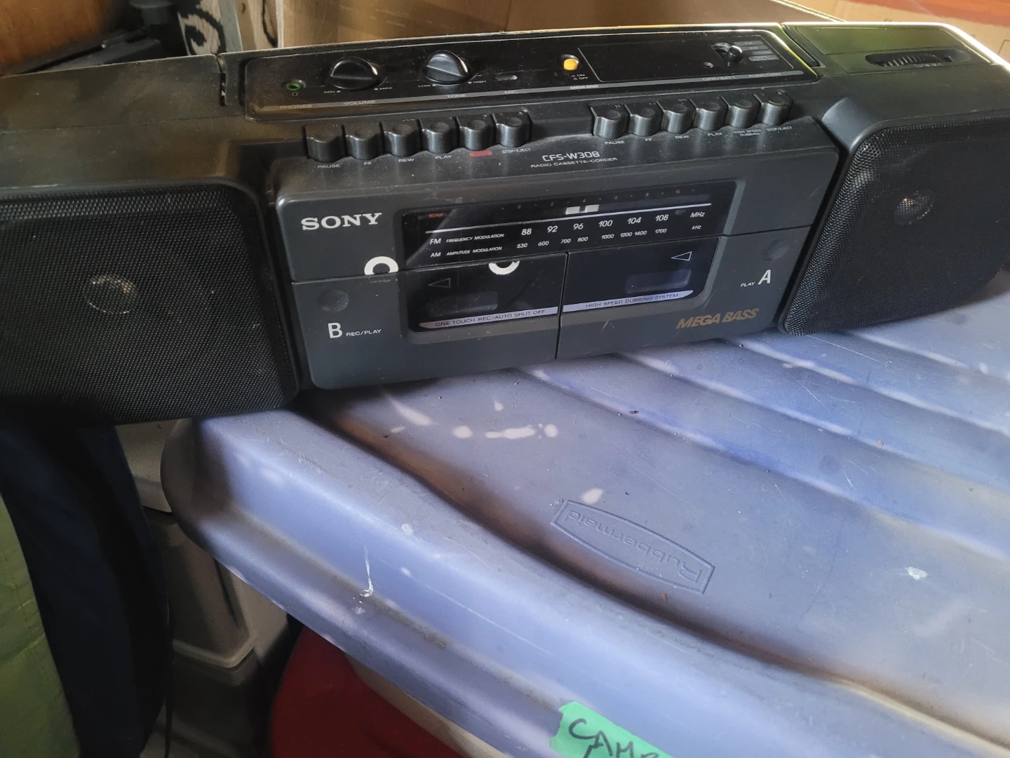 Sony CFS-W308 Mega Bass Boombox Radio Cassette-Corder