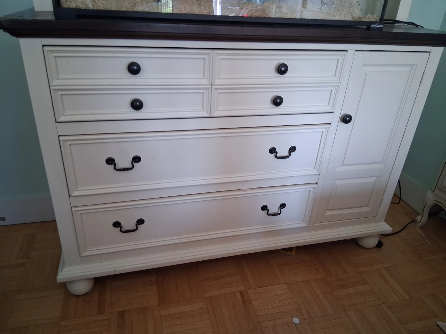 Wood Dresser with Cabinet and Hutch - photo 2
