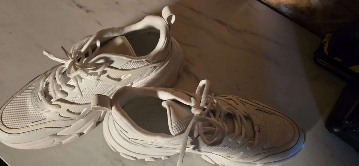 Michael Kors White Leather and Mesh Chunky Sneakers - photo 2