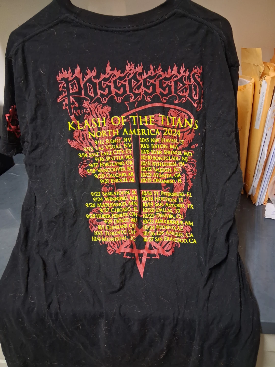 Possessed "Klash of the Titans" North America 2024 Tour T-Shirt - photo 2