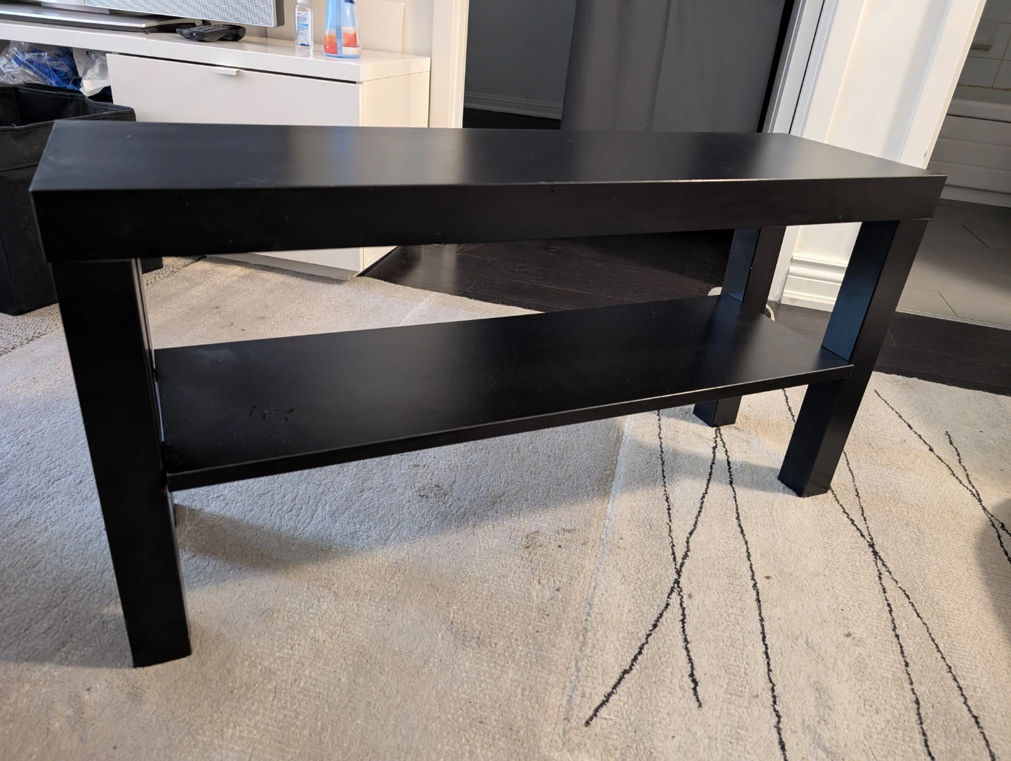 Black Two-Tier Console Table - photo 3