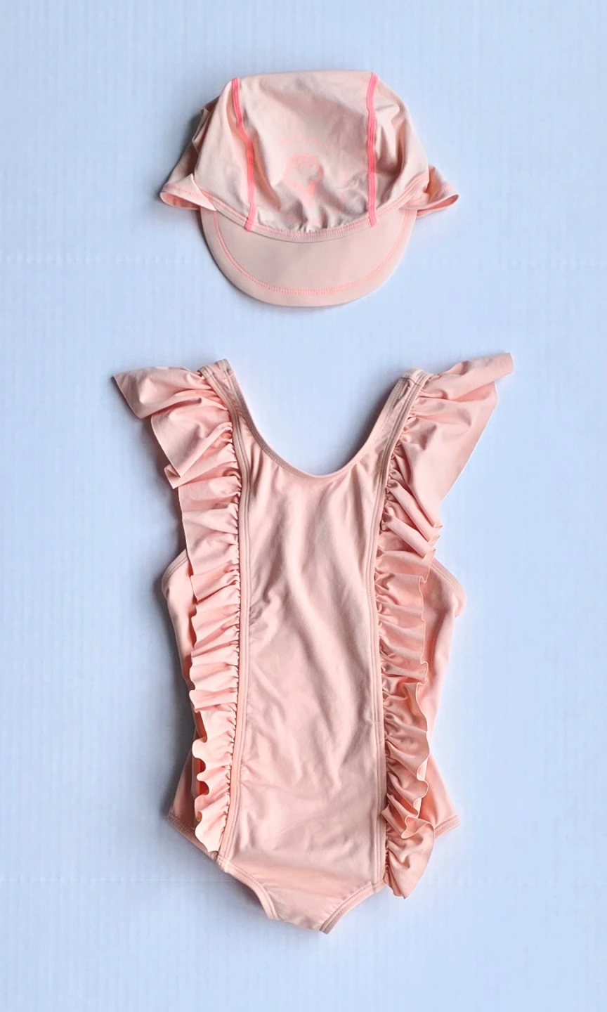 Girls Swimsuit Set with Sun Hat & Sunglasses - photo 4
