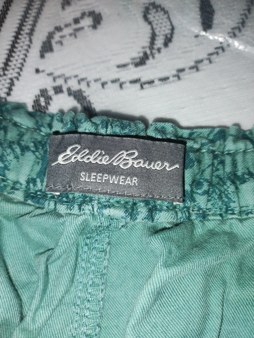 Eddie Bauer Women's Sleepwear XL Green Patterned Pants - photo 4