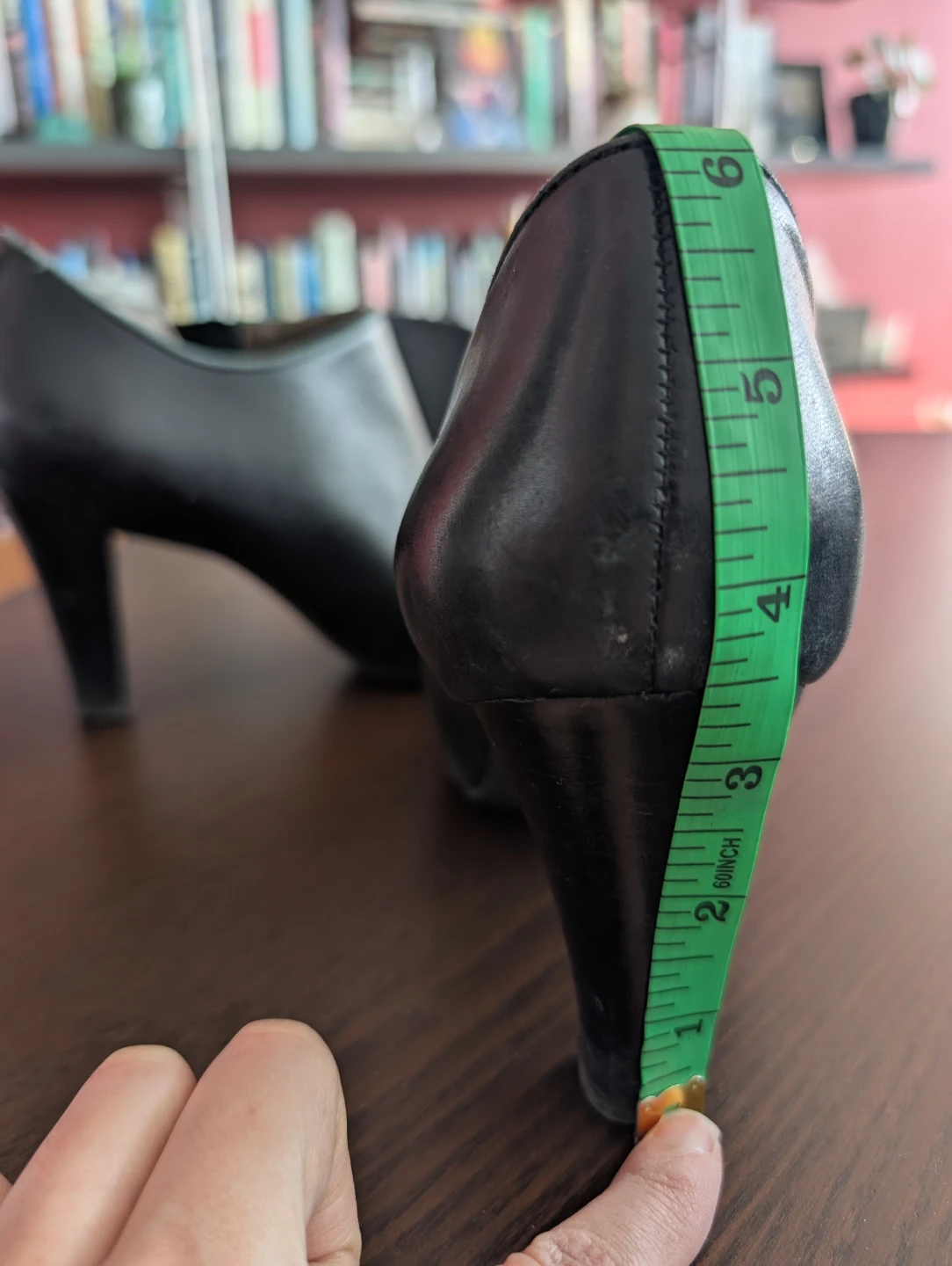 Black Leather Heel Ankle Booties - photo 5