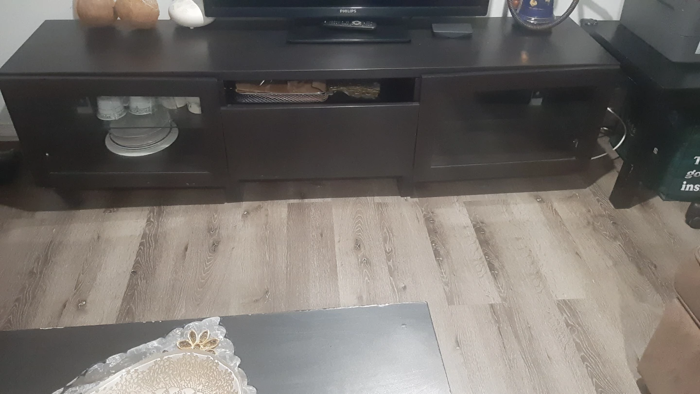 Dark Brown Media Console with Storage