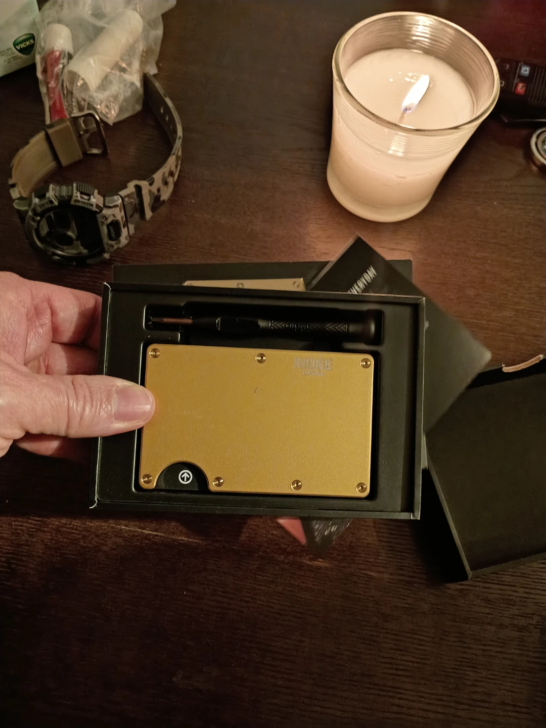 Ridge Wallet 24 Karat Gold