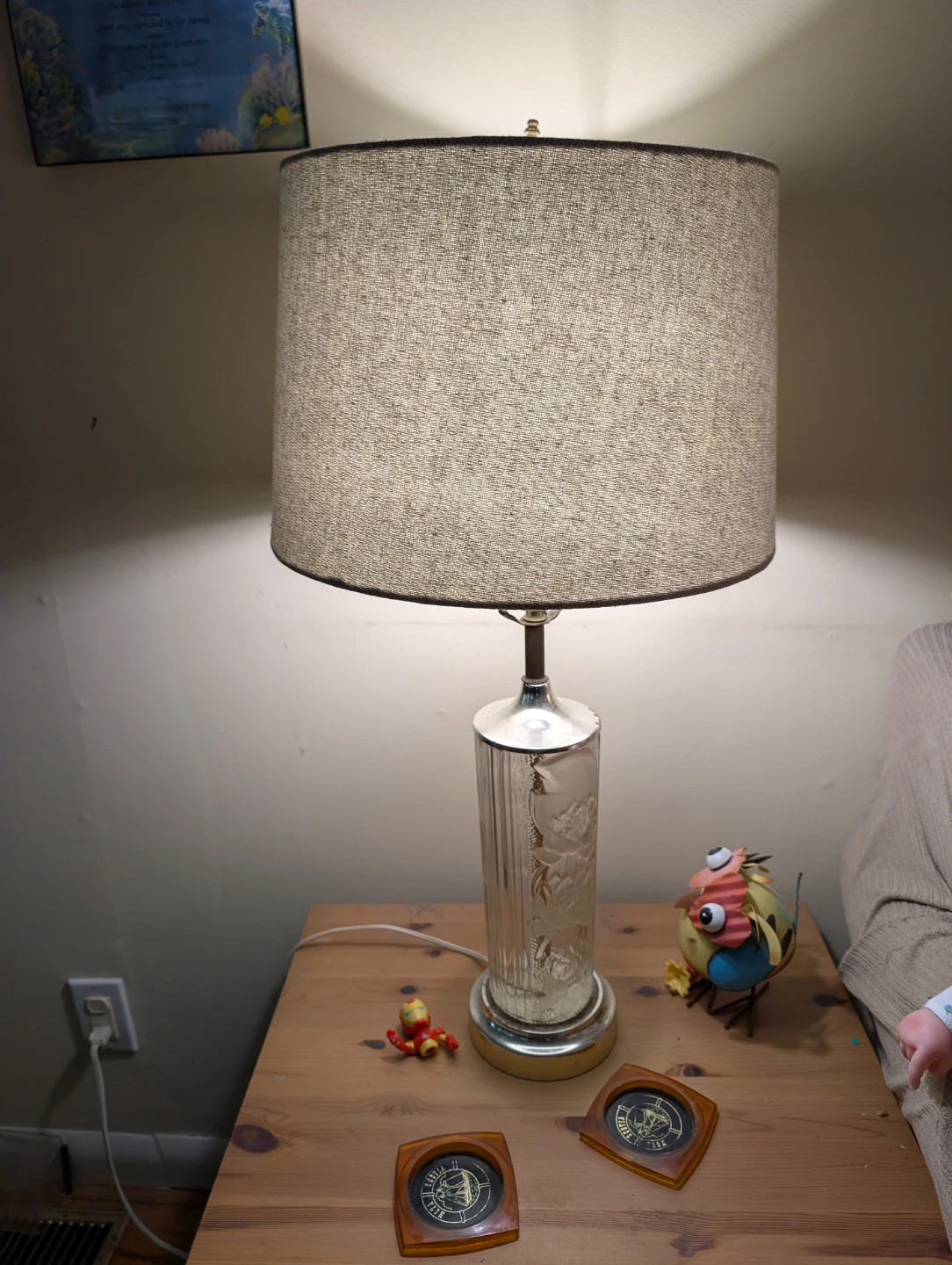 Glass Table Lamp ( 2)  FREE sitting on the lawn - photo 4