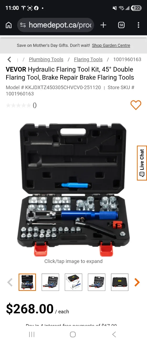VEVOR Hydraulic Flaring Tool Kit