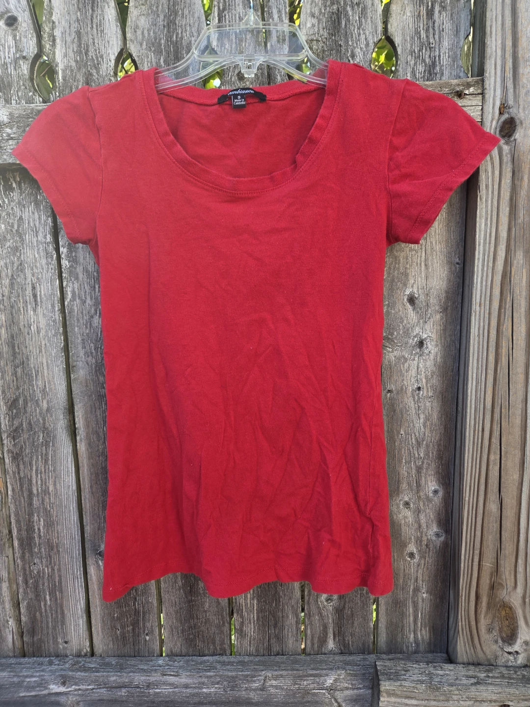 Ambiance Red Short Sleeve T-Shirt - Size S