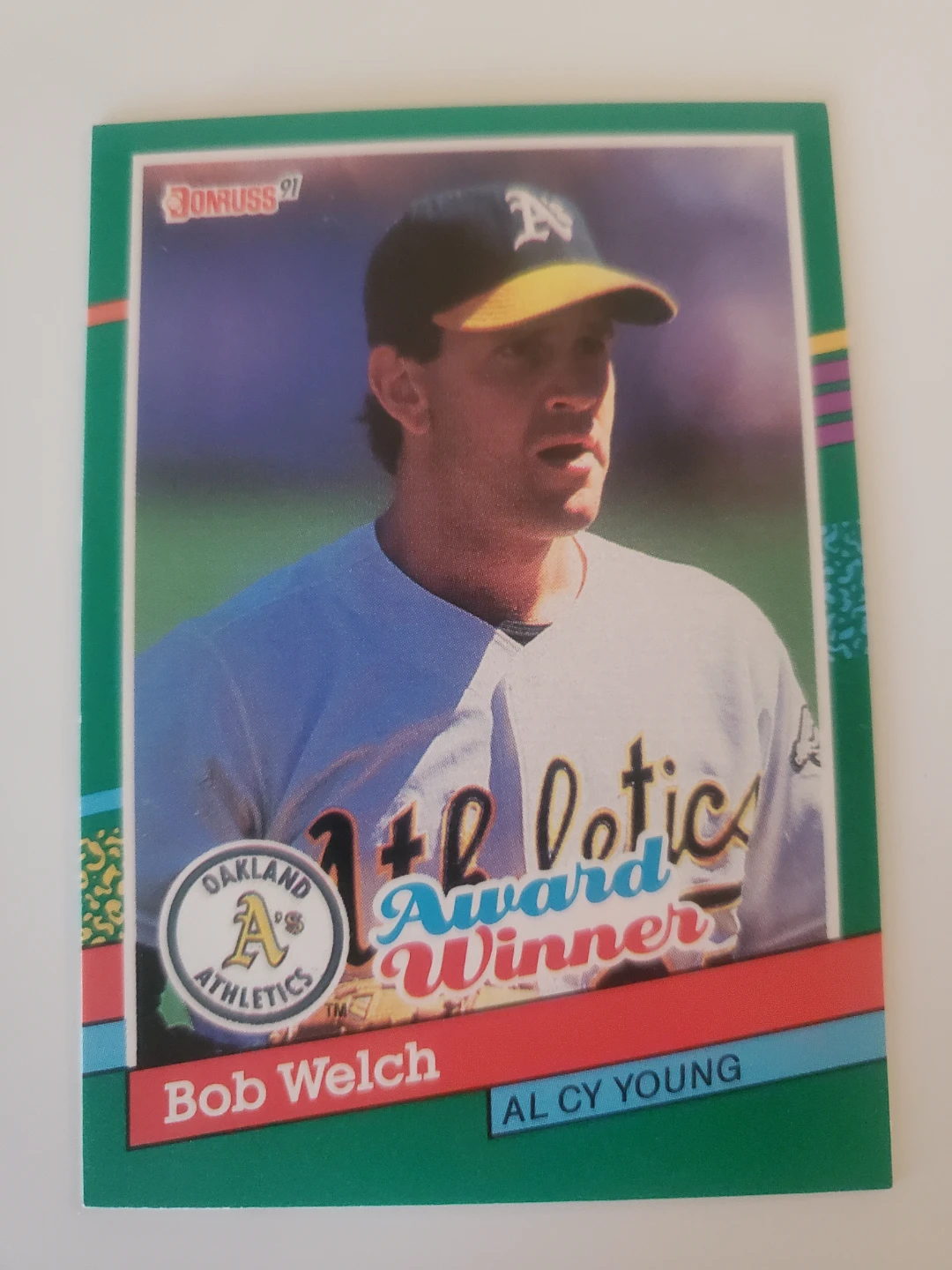 1991 Donruss Bob Welch Baseball Card - Oakland Athletics