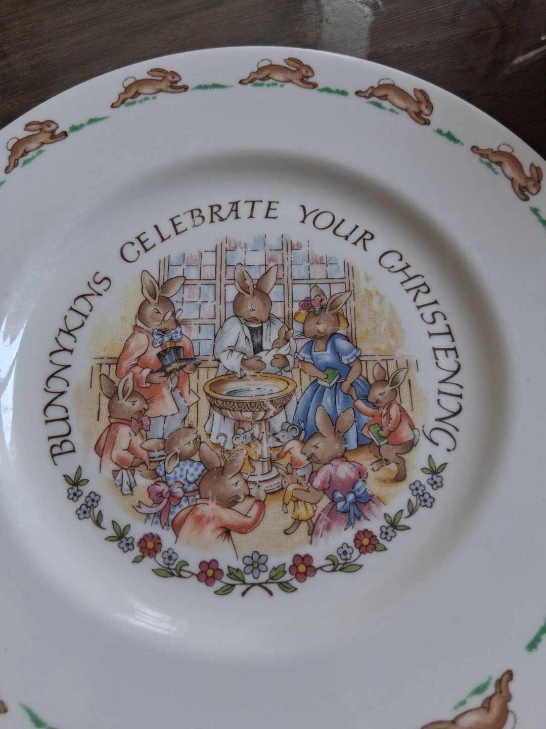 Bunnykins Celebrate Your Christening Plates and a Bowl - photo 5