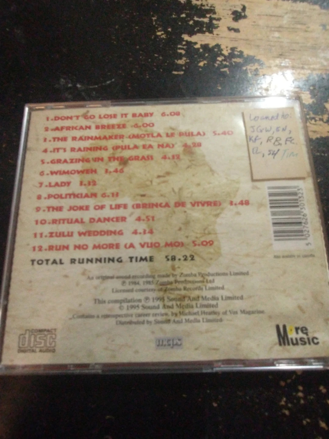 Great! Hugh Masekela African Breeze CD - photo 4
