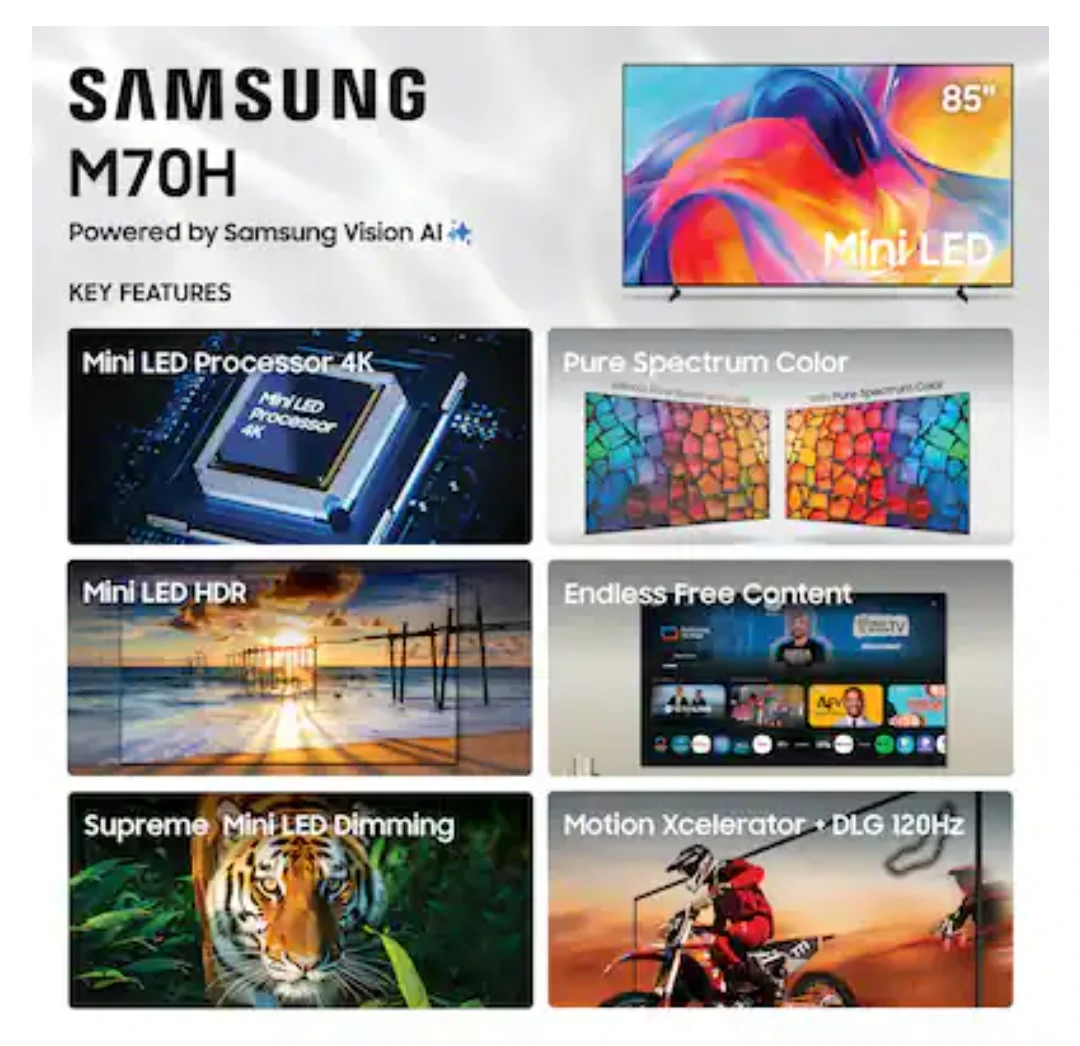 Samsung 85" M70H 4K Mini LED TV " NEW " - photo 2