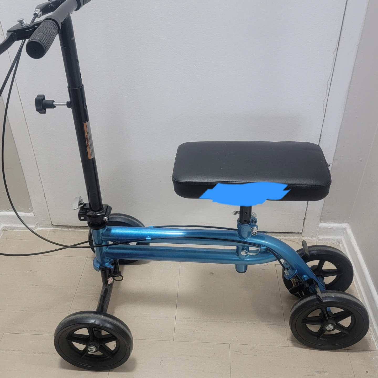 Blue Rolling Knee Scooter Walker