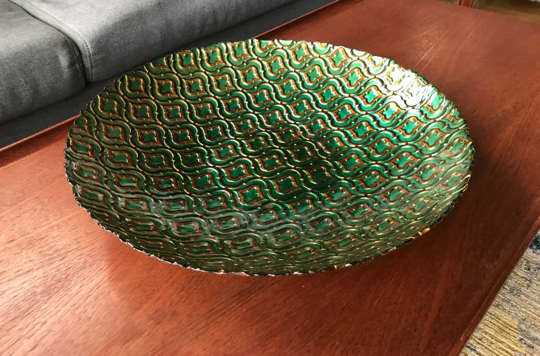 Decorative Green and Gold Bowl - photo 2