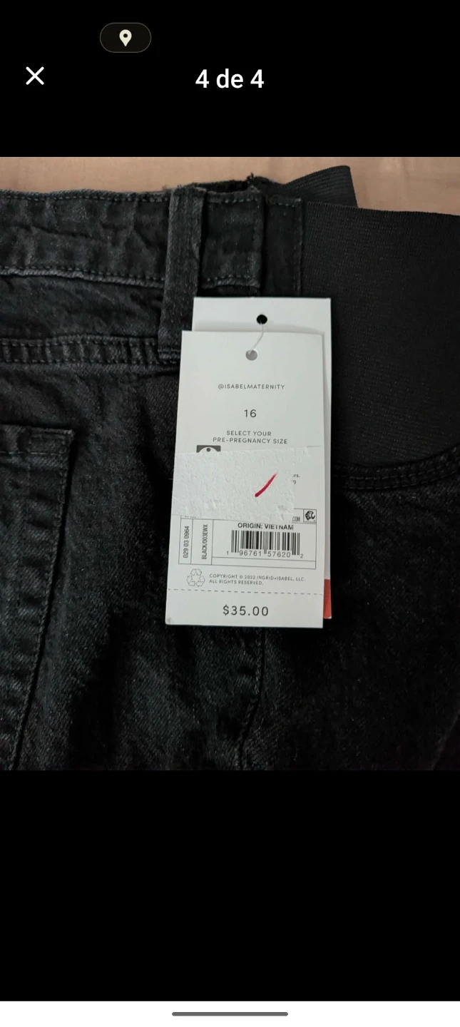 Isabel Maternity Black Cargo Pants Size 16 - photo 3