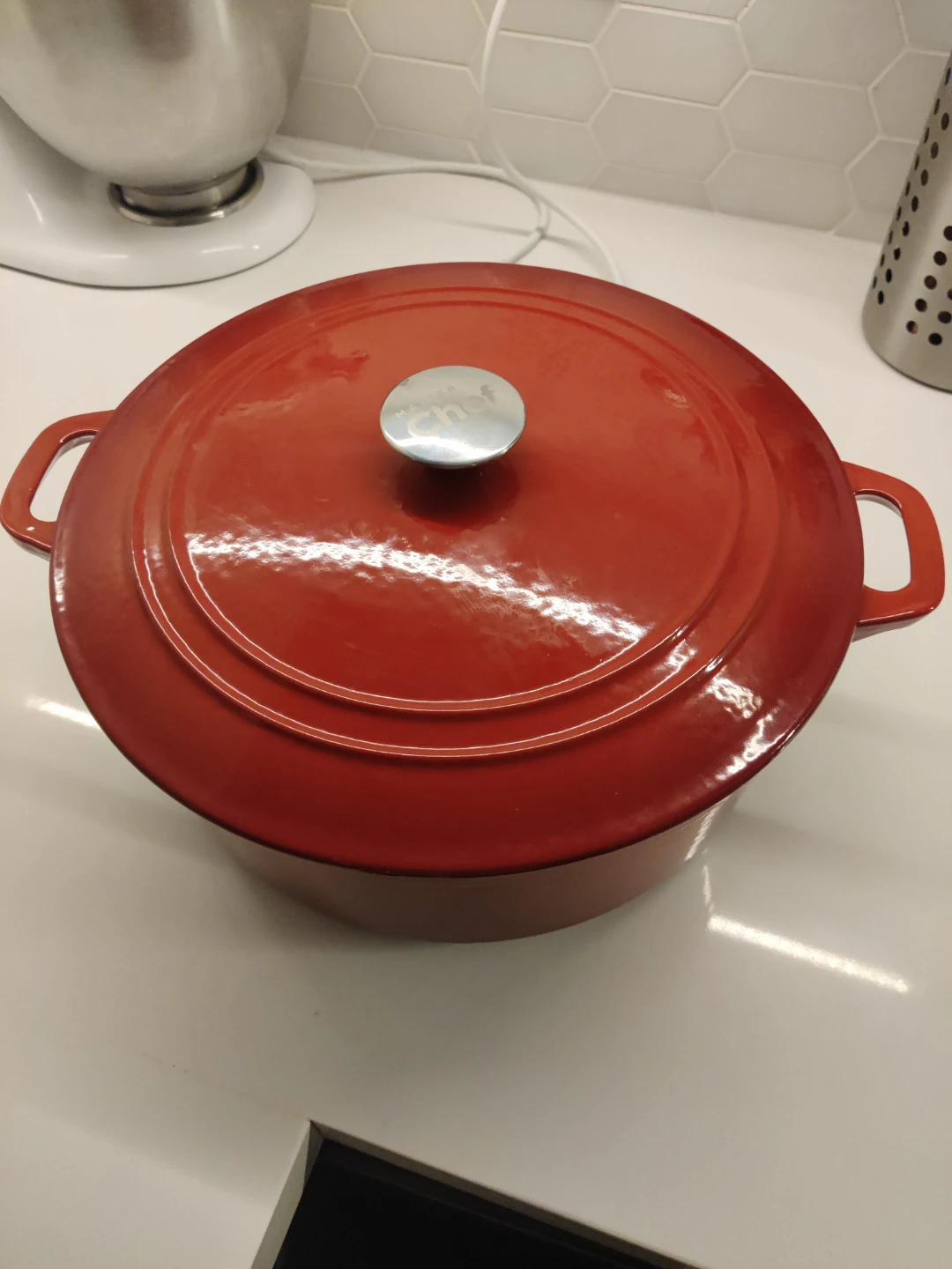 Master chef 6.6L/7QT cast iron Dutch oven