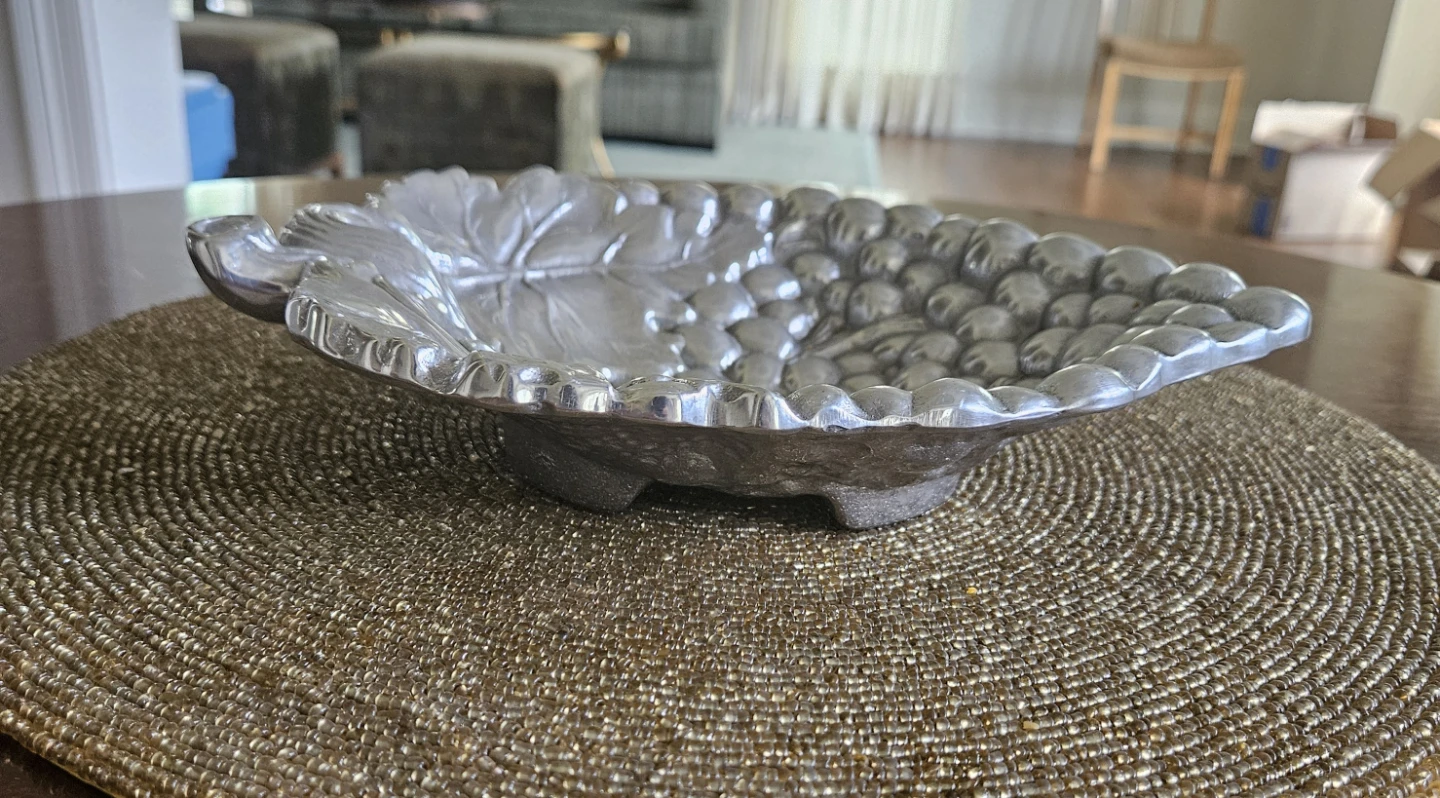 Silver Grape Leaf Serving Dish- Wilton Armitale - photo 2