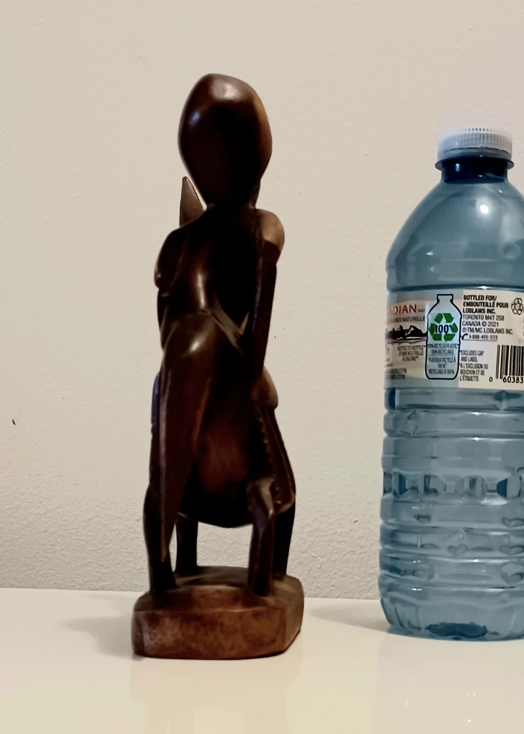 Vtg Signed Artist Hand Carved Wooden Statue - photo 4