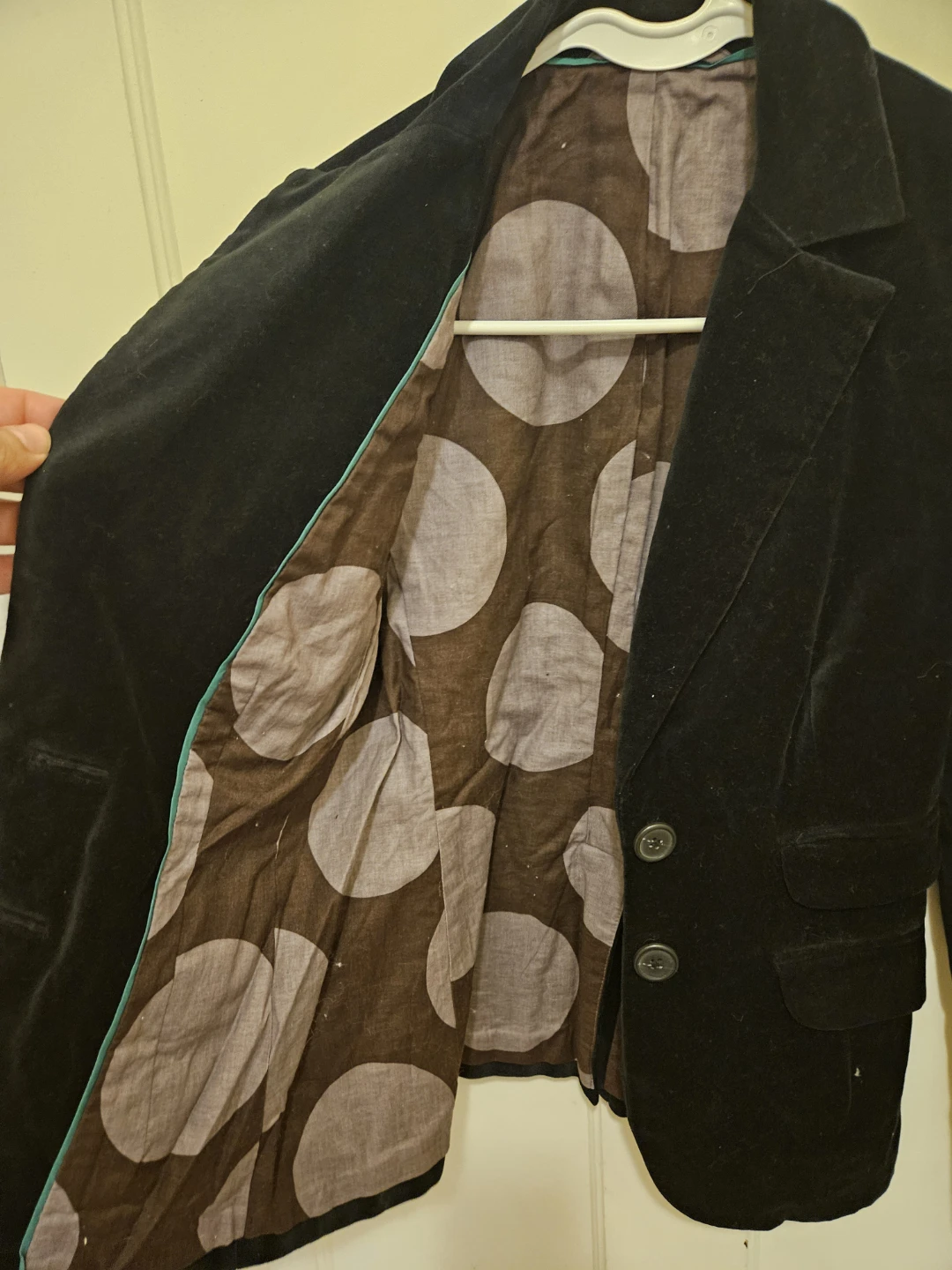 Boden Black Velvet Blazer Jacket UK 6 US 2 - photo 5