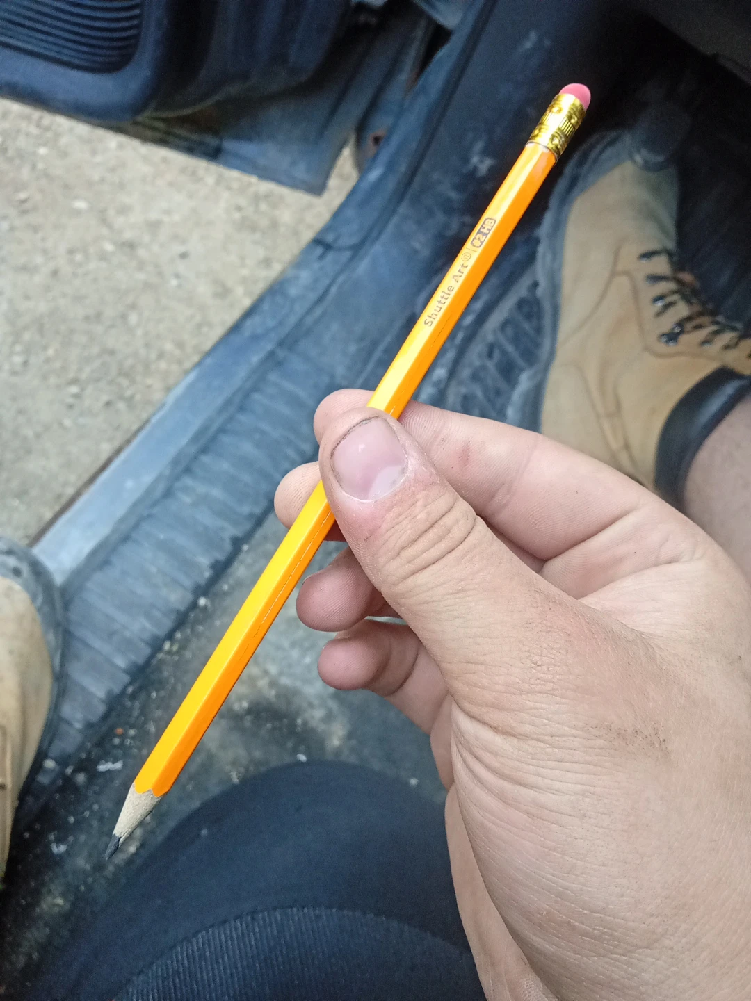 Shuttle Art Orange HB Pencil with Eraser