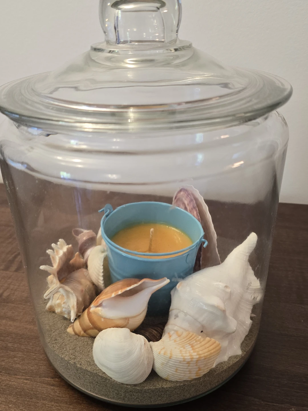 Glass Jar Candle with Seashells - photo 3