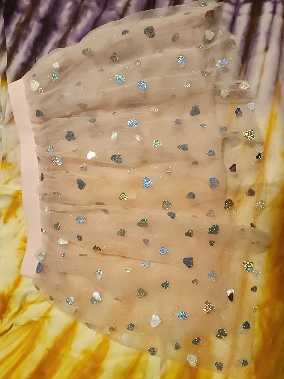 Girls' Tulle Skirt with Heart Sequins - photo 3