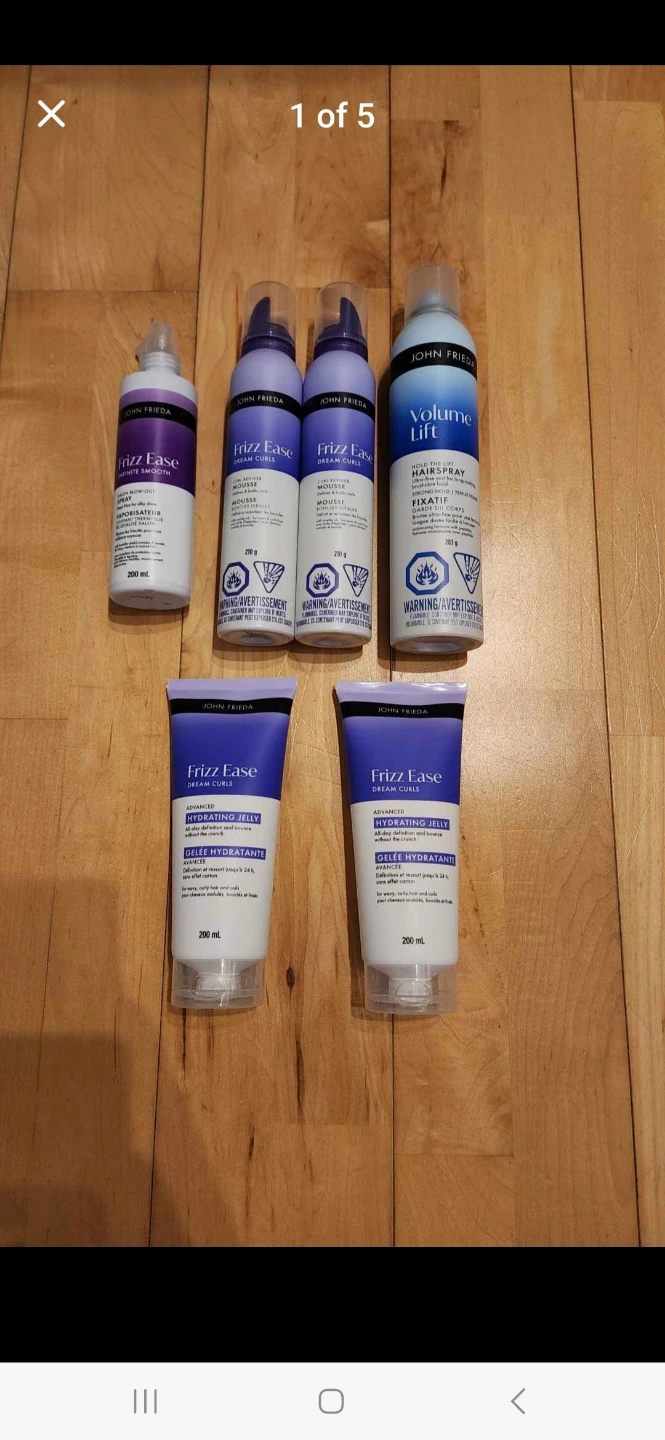 John Freida Frizz Ease Curls Jelly, Mousse, Smooth, Volume Spray