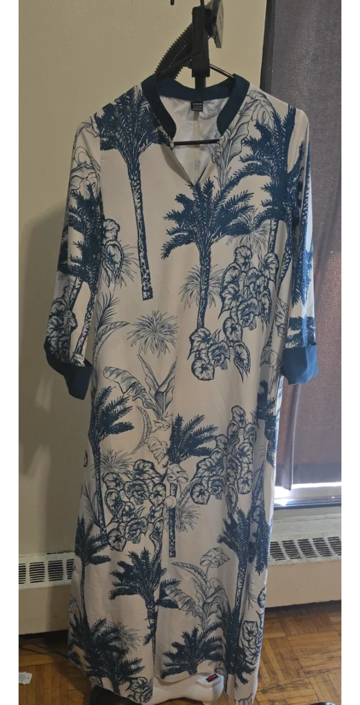 SHEIN Palm Tree Print Dress