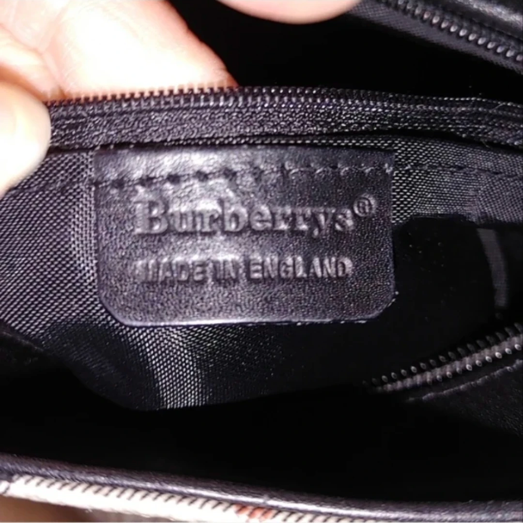 Burberrys Grey Multi Canvas Leather Bag - photo 5