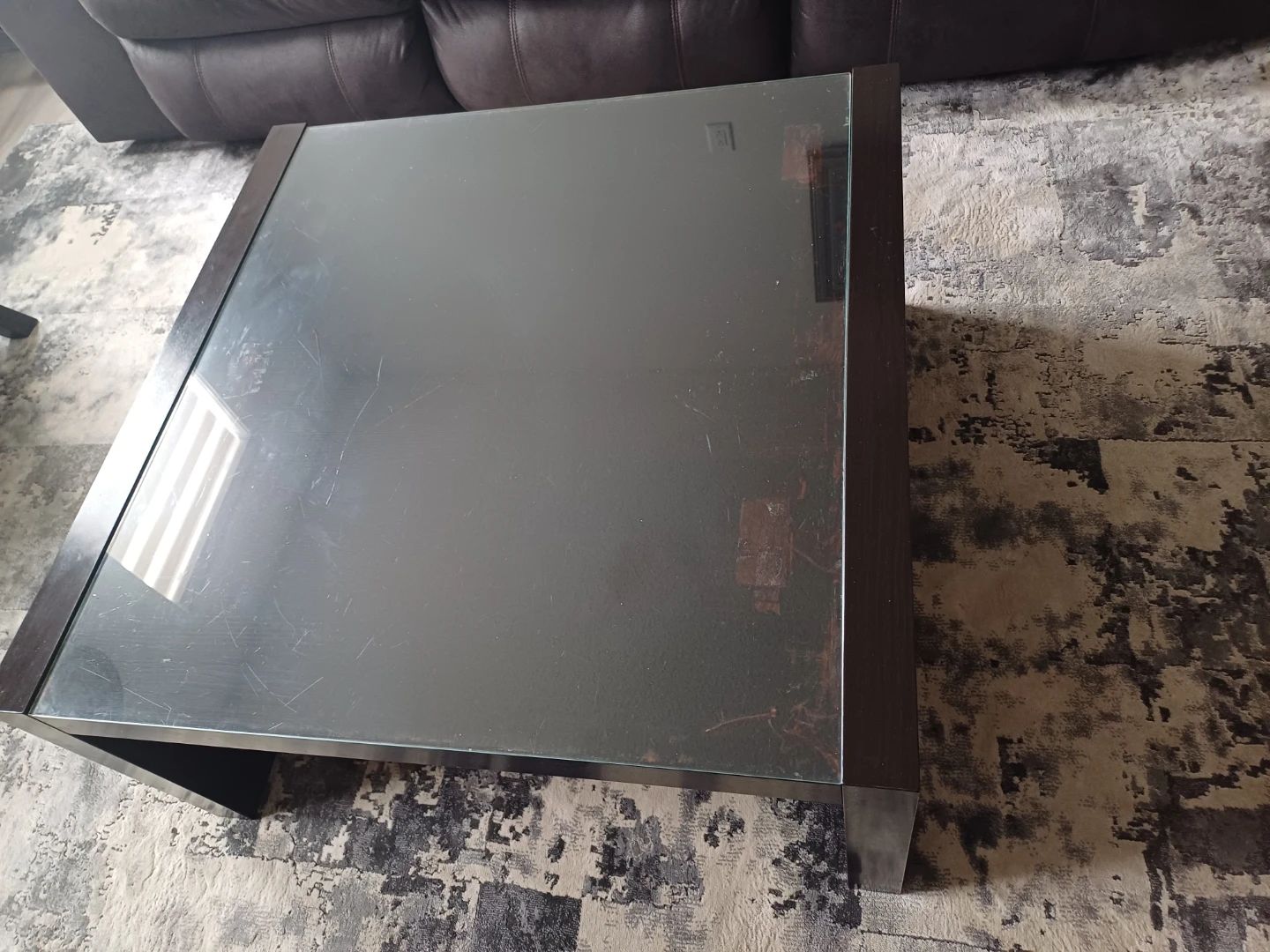 Square Coffee Table with Glass Top - photo 2